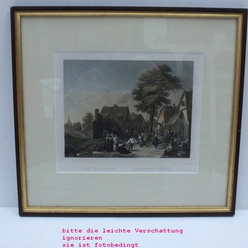 Antiker farbstich nach - farbstich, teniers