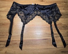 SEXY: LOU Strumpfhalter 1508, Gr. 44, F 46, XL, schwarz-gold,NEU *made in France