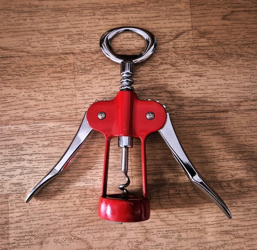 Hebel korkenzieher rot - rot, metall