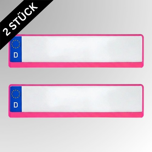 Kennzeichenhalter pink - 2x,