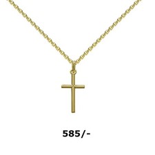 Kreuz Anhänger  585 Gold 23 mm  40,45,50 cm  Goldketten