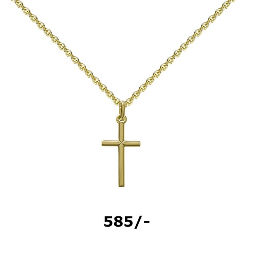 Kreuz anhänger 585 - , gold
