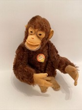 Alter Steiff Affe Jocko  0020/35 - Mohair 35 cm mit Brustschild - fest gestopft
