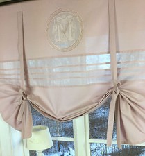 Raff Gardine MATHILDE MAUVE Rollo 160x100 alt rosa LillaBelle Landhaus Curtain