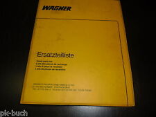 Ersatzteilliste Elektro Gabelstapler Forklift Wagner Spare Parts List Stand 1989