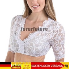 Damen Sexy Spitze Dirndlbluse