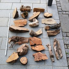 Viel Deko Holz Edelholz Baumrinde Wurzel Äste Bastelholz Obstbaum  Drechseln DIY