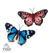 Formano Wanddeko Schmetterling 34x20cm aus Metall mit glänzender- 554925