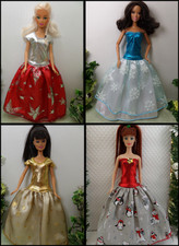 💙 Weihnachts Kleider lang 💙 KLEIDUNG für Mode Puppen: NORMAL,VINTAGE,CURVY