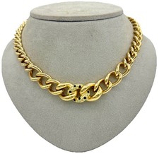 Vintage1980er DIOR Kristall Vergoldet Statement Kette,Choker,Schmuck ca.41cm.