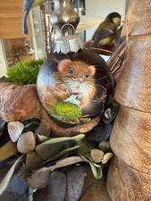 Glaskugel,Christbaumkugel,Kugel,8cm,Weihnachtskugel, Eichhörnchen, handbemalt