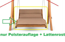 Polsterauflage + Lattenrost für Blumfeldt 10031459 Bermuda Hollywoodschaukel