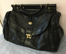 Vintage Giordani Reisetasche schwarz Leder H/B40x46cm gebraucht