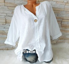 Damen Bluse Tunika Weiß