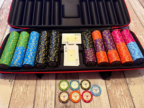 Pokerchip set diamond club mit - pokerchip-set,