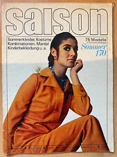 SAISON 1970 Heft 1 Sommer - DDR Modezeitschrift inkl. Schnittmuster Mode