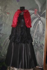 roter samtumhang mit kaputze frr size mittelalter gothic