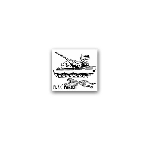 Aufkleber sticker flak - flak, panzer