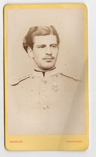 CDV Foto Soldat Portrait um