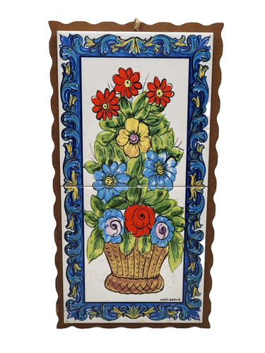 Vintage keramik wandbild - keramik,