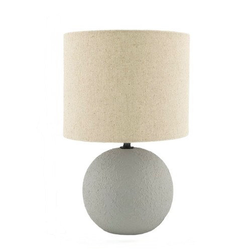 Tischlampe keramik grau - keramik, grau/braun