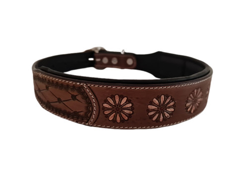 Echtlederhalsband hund western - echtlederhalsband,
