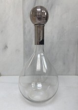 Eleganter Glas-Dekanter mit Silberknauff für Magnumflaschen