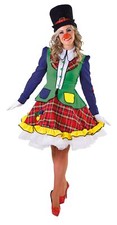Kleid Clown Pipo bunt einteilig Kostüm Karneval Fasching Damen