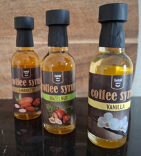 Kaffeesirup Set 3x45ml Sirup für Kaffee Latte Cappuccino Probier-Set Vanilla