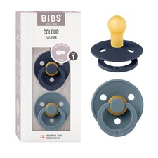 BIBS Colour Schnuller 2er-Pack, BPA-frei, Kirschform Nippel. Naturkautschuk/Late