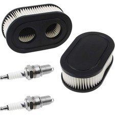Erstklassiges 2er Set Luftfilter & Zündkerzen für Briggs Stratton Rasenmäher