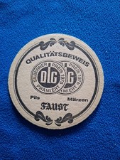 Bierdeckel 1975 DLG Prämiert - Faust Löwenbrauerei Miltenberg