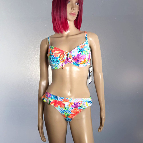 Floral rüschen bikini set - rüschen,,