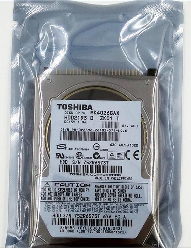 Toshiba 40gb mk4026gax - toshiba,