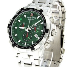 Swiss Alpine Military by Grovana Herrenuhr Chronograph Datum Edelstahl 7043.9134