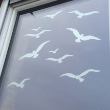 10 Vogel Spiegelfolie Fenster Dekoration Glastür Glas Deko Glasflächen