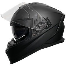 Motorradhelm Integralhelm RALLOX 69 Helm mit Sonnenvisier matt schwarz S M L XL