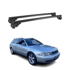 Dachträger Grundtäger für Audi A4 B5 Avant 1996-2001 75kg Alu Schwarz 2 tlg