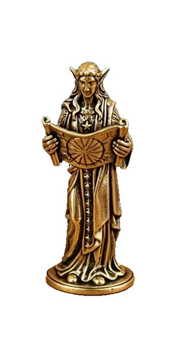 Elfen figur mit schriftrolle - figur,