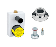 Montageblock Mono/single UP Typ WG  + Griff kalt/warm+Schubrosette