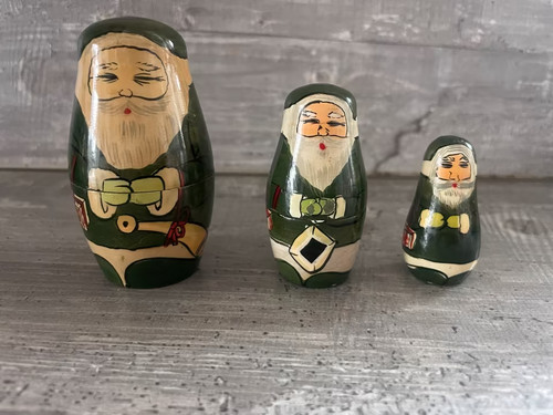 Weihnachtsmann matrjoschka - weihnachtsmann,