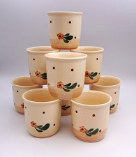 DDR - 9 Becher Steingut -