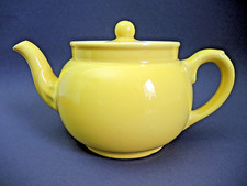 Seltene alte Villeroy & Boch Teekanne gelb glasiert  1L Art Deco 30er 40er V & B