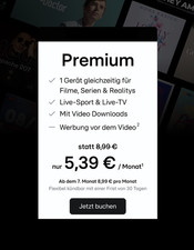 RTL Premium - 5,39€ für 6 Monate    Gutschein Rabatt Code