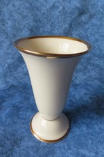 Lindner Kueps Bavaria Vase elfenbein Goldrand alt