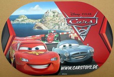 Cars 2 Disney Werbeschild Schild Werbung Lightning McQueen Finn McMissile
