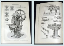 Massenfabrikation Exzenterpresse & Revolverdrehbank 1909/10 15,5x24cm MEYERS Kon