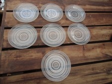 7 x Glasteller Tauperle. Oiva Toikka ~ Arabia Finland. Nuntajärui