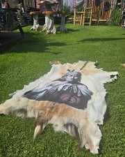 Wanddekoration, Ziegenfell, Teppich Fell, Wohnung-Garten- Wanddekoration