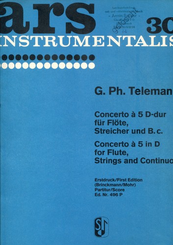 Telemann concerto à 5 - g.,